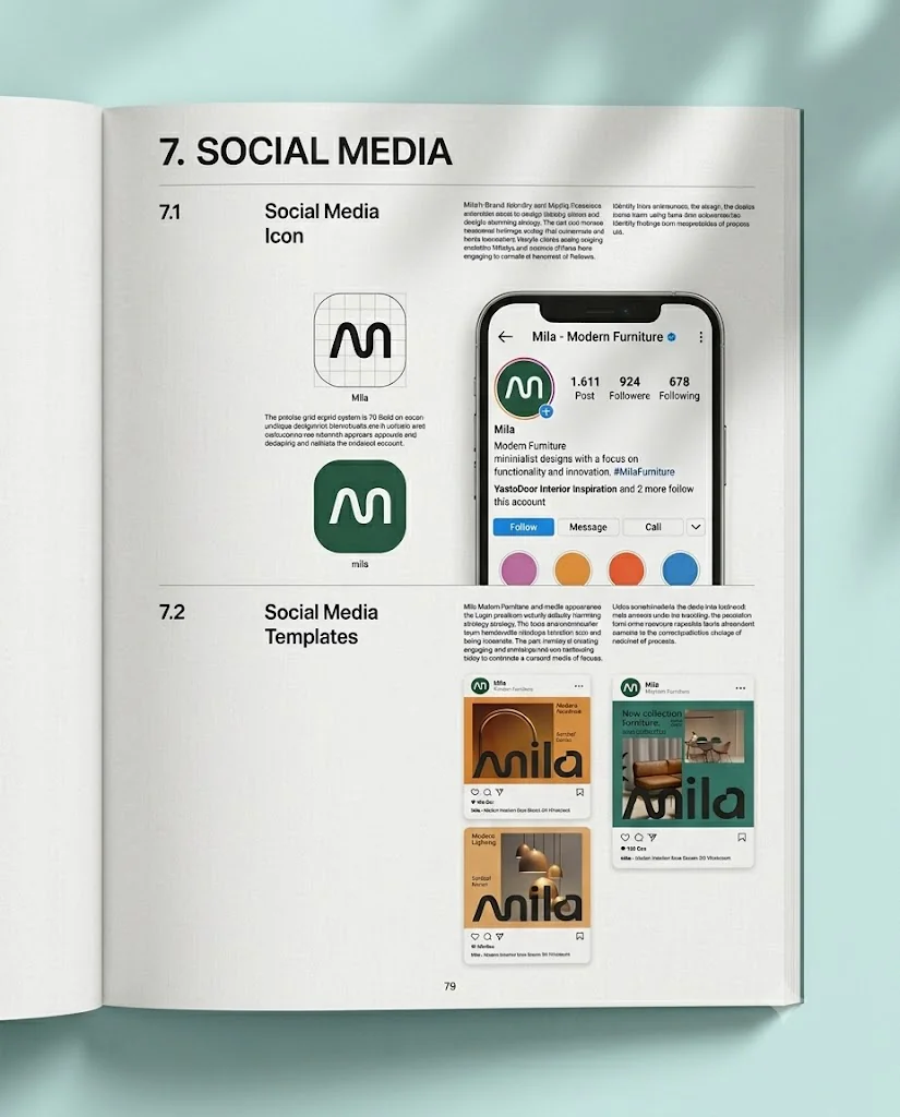 Brand identity kit design with logo usage guidelines