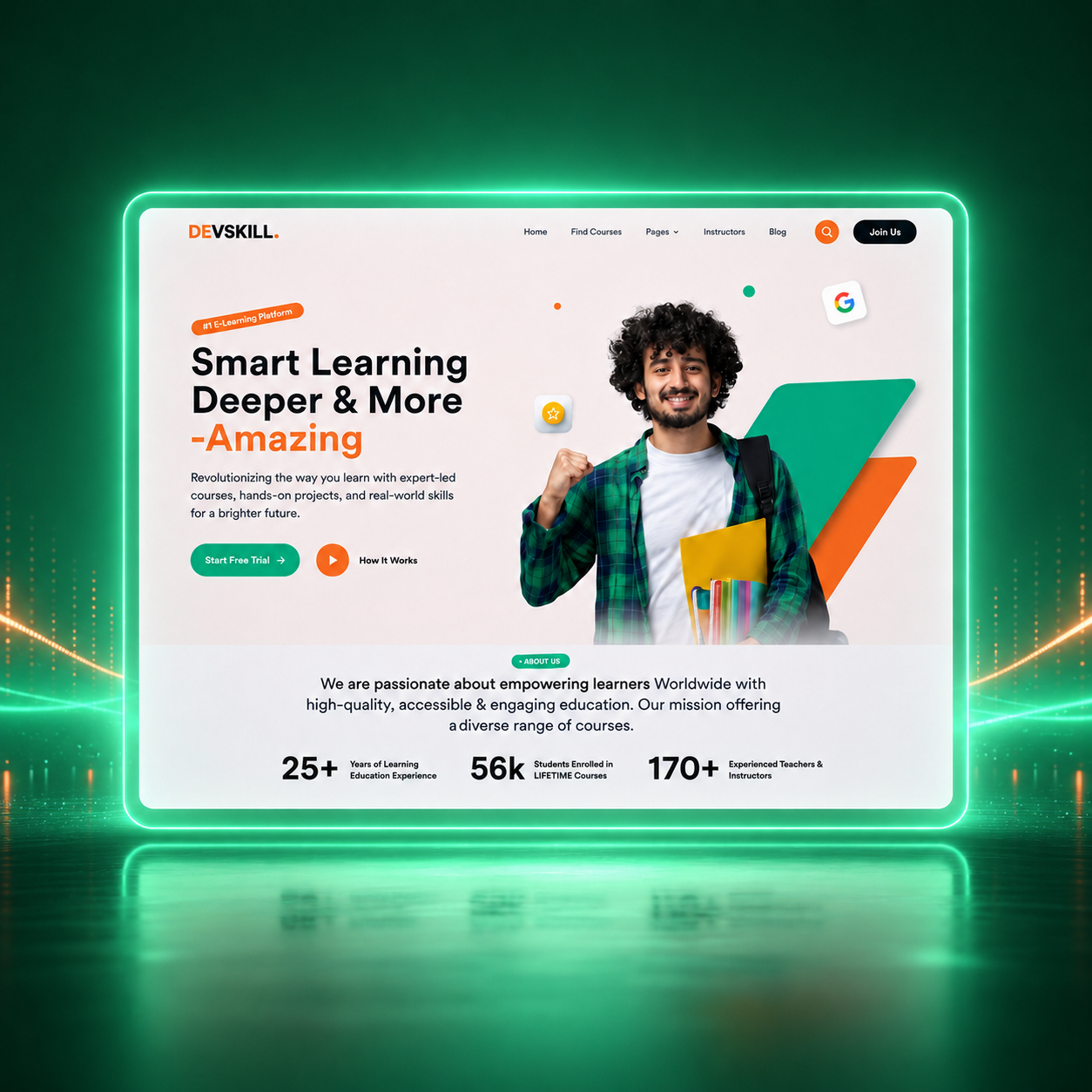 Education & Learning website design 03