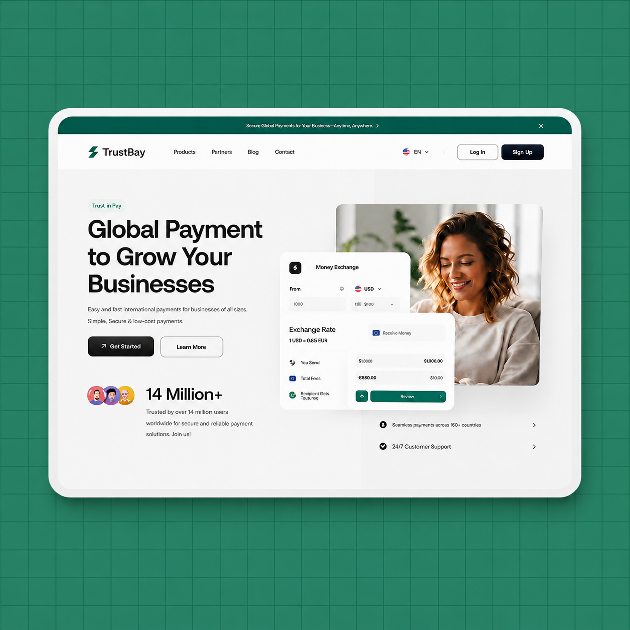 Finance & Fintech website design 02