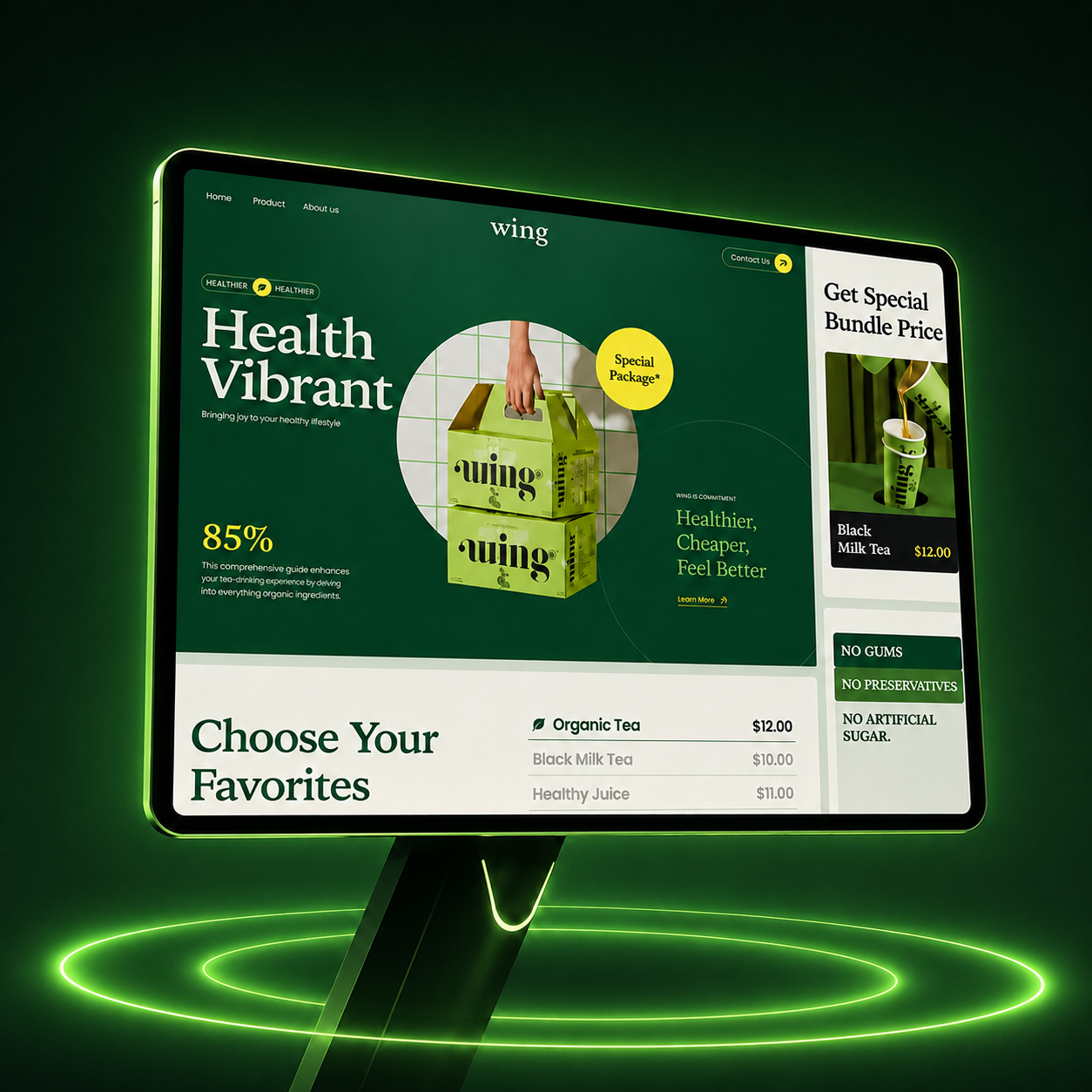 Food & Beverage website design 01