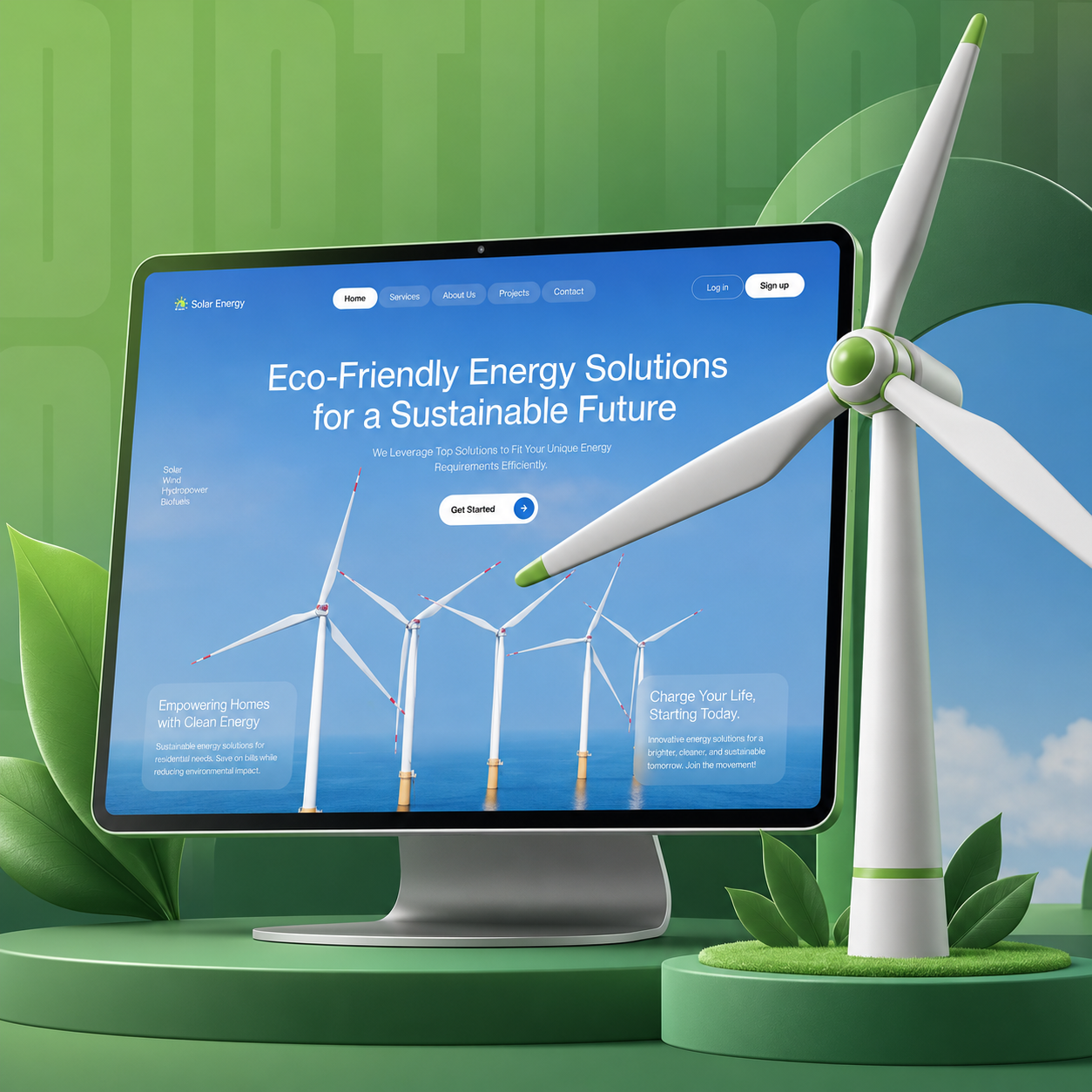 Green & Renewable Energy website design 01